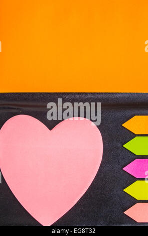 Remarque forme de coeur et coloré Banque D'Images