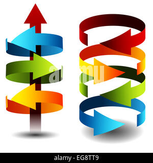 Une image 3D des vérins de flèche. Banque D'Images