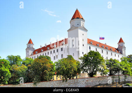 Vue sur le château de Bratislava, Slovaquie Banque D'Images
