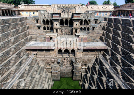 Chand Baori (étape), Abaneri, Rajasthan, Inde Banque D'Images