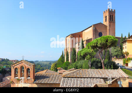 Basilique San Domenico de Sienne, Italie Banque D'Images