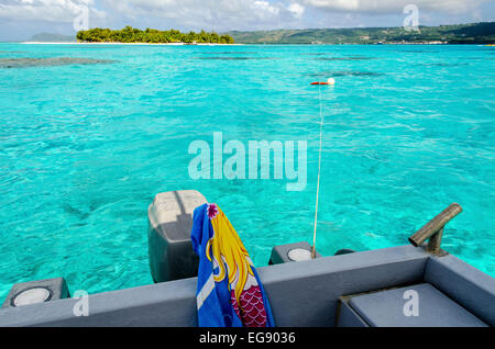 L'eau dans les aires protégées au large de Saipan. Banque D'Images