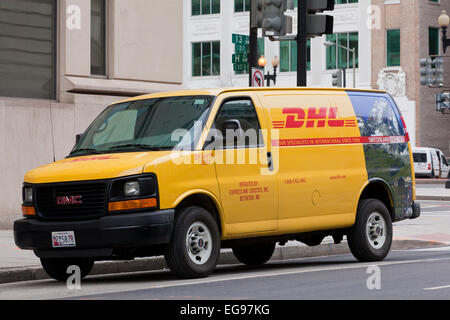 Livraison DHL van - Washington, DC USA Banque D'Images