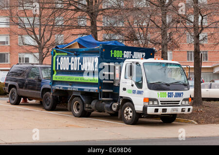 Service de ramassage d'ordure camion - USA Banque D'Images