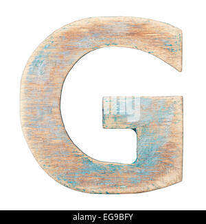 Alphabet en bois peint, lettre G Banque D'Images