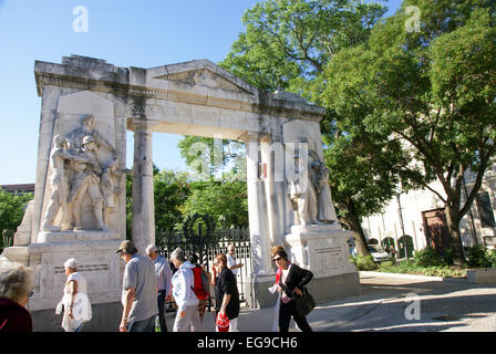 Nîmes, Languedoc-Roussillon, France First World War Memorial Mosaic Banque D'Images