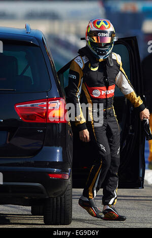 Montmelo, Espagne. Feb 19, 2015. Pastor Maldonado (Lotus), au cours de la première journée d'essais hivernaux de Formule 1 sur le circuit de Catalunya (Barcelone) le 19 février 2015 dans Montmelo, Espagne. Crédit photo : S.Lau : dpa/Alamy Live News Banque D'Images