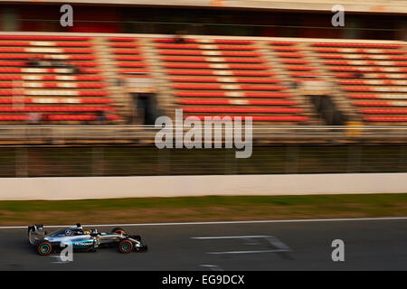 Montmelo, Espagne. Feb 19, 2015. Pascal Wehrlein(Mercedes), au cours de la première journée d'essais hivernaux de Formule 1 sur le circuit de Catalunya (Barcelone) le 19 février 2015 dans Montmelo, Espagne. Crédit photo : S.Lau : dpa/Alamy Live News Banque D'Images