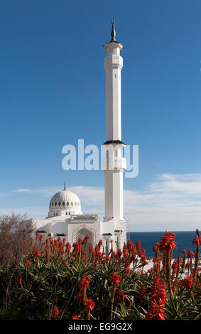 Mosquée du Gardien des deux saintes mosquées, Europa Point, Gibraltar, territoire britannique d'outre-mer dans le sud de l'Europe Banque D'Images