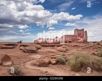 Wukoki complexe en ruines Wupatki National Monument, Arizona USA Banque D'Images