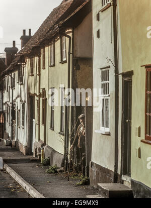 Vieil homme dans Bidleston. Le Suffolk. L'Angleterre. UK Banque D'Images