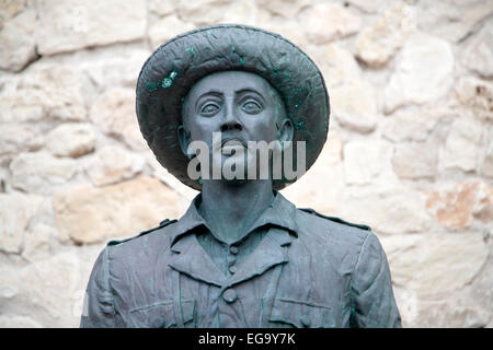 La seule statue du général Franco reste en place en Espagne, ville autonome de Melilla, l'état de l'Afrique du Nord, Espagne Banque D'Images