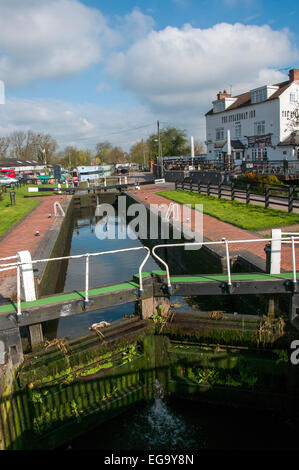 Blocage de Trent, Sawley Dorset England UK Banque D'Images