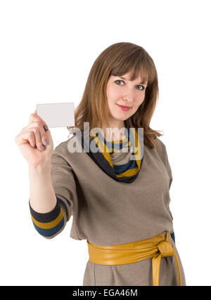 Carte femme isolé sur fond blanc Banque D'Images