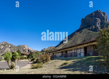 Les montagnes Chiso Lodge, bassin Chiso, Big Bend National Park, Texas, États-Unis Banque D'Images