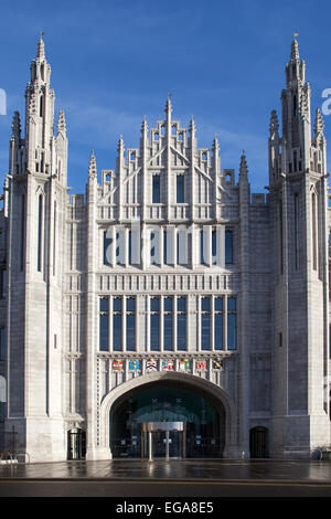 Entrée au collège Marischal - bureaux - Conseil maintenant sur Broad Street Aberdeen Banque D'Images