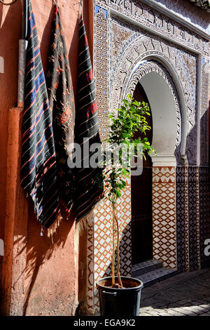 Mosquée de Marrakech, Maroc Banque D'Images