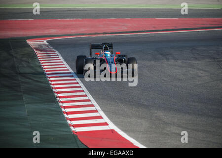 Montmelo, Catalogne, Espagne. Feb 20, 2015. Fernando Alonso (ESP) entraîne une McLaren lors de la deuxième journée de pré-saison de Formule 1 essais au Circuit de Catalunya de Barcelone - Credit : Matthias Rickenbach/ZUMA/ZUMAPRESS.com/Alamy fil Live News Banque D'Images