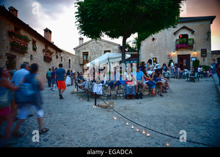 Pedraza, bougies jour concert Banque D'Images