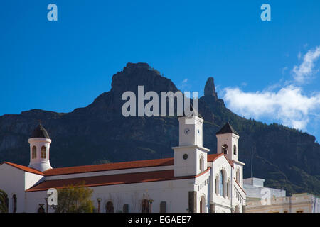 Gran Canaria, la Caldeira de Tejeda en hiver, dans l'église du village Roque Nublo Tejeda andiconic Banque D'Images