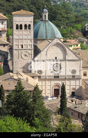 Cathédrale Saint Rufino à Assise, Italie Banque D'Images