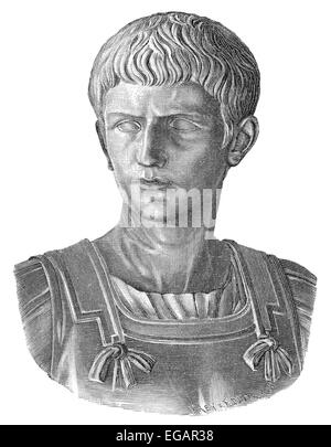 Caligula ou Gaius Julius Caesar Augustus Germanicus, AD 12 - AD 41, empereur romain, AD 37-41, Banque D'Images