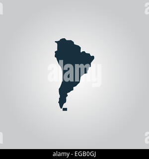 Carte noire de l'Amérique du Sud Banque D'Images