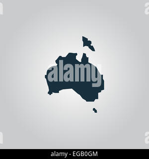 Carte vectorielle élevée - Australie Banque D'Images