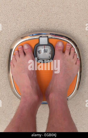 L'excès de poids et de faire lui-même l'homme. selfies Banque D'Images