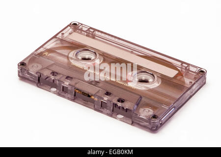 Vintage cassette isolé sur blanc. Banque D'Images