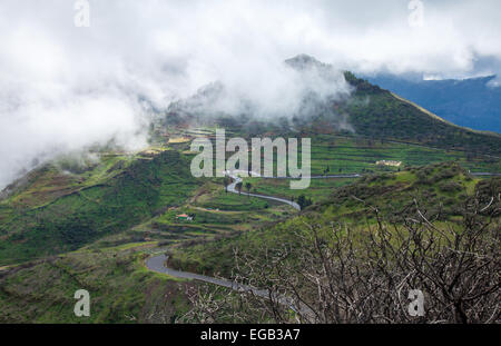 Le centre de Gran Canaria, Morro de Armonia et Barranco de las Nieves Banque D'Images