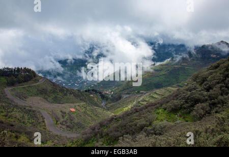 Le centre de Gran Canaria, Morro de Armonia et Barranco de las Nieves Banque D'Images