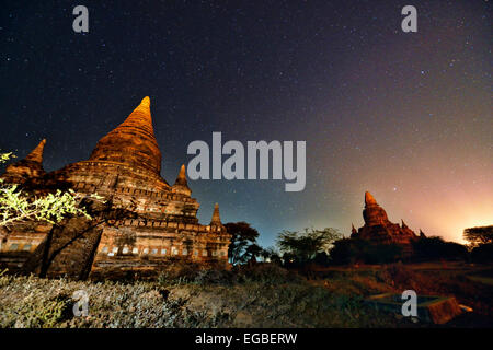 Bagan nuit Banque D'Images