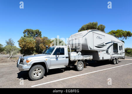 Faites glisser-sur caravane, Australie du Sud Banque D'Images