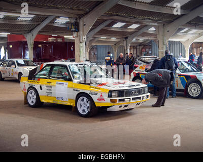 Le Warwickshire, Royaume-Uni. Feb 21, 2015. Audi Quattro Sport voiture de Rallye Groupe B dans les enclos à la Race Retro Cas Stoneleigh Warwickshire 21/02/2015 Credit : Cabanel/Alamy Live News Banque D'Images