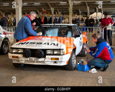 Le Warwickshire, Royaume-Uni. Feb 21, 2015. Nissan voiture de Rallye Groupe B dans les enclos à la Race Retro Cas Stoneleigh Warwickshire 21/02/2015 Credit : Cabanel/Alamy Live News Banque D'Images