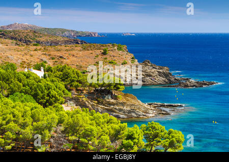 Parc Naturel du Cap de Creus. Costa Brava, Gérone. La Catalogne, Espagne, Europe. Banque D'Images