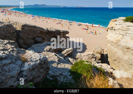 El Raco de plage, Begur. Costa Brava, Gérone. La Catalogne, Espagne, Europe Banque D'Images