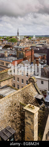 La ville d'Oxford comme une verticale qui comprend un grand nombre de ses anciens bâtiments dont l'université et de clochers. Banque D'Images