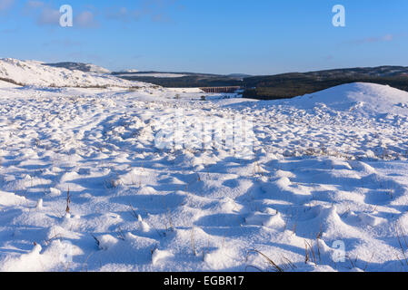 De l'eau grand viaduc de la flotte en hiver la neige, près de Leeds, Dumfries et Galloway, Écosse Banque D'Images