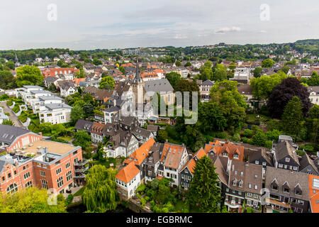 Kettwig, partie sud de la ville, rivière Ruhr à Essen, vieille ville, Banque D'Images