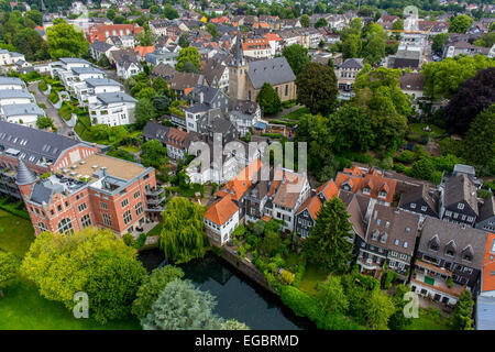 Kettwig, partie sud de la ville, rivière Ruhr à Essen, vieille ville, Banque D'Images