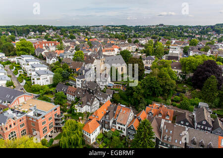 Kettwig, partie sud de la ville, rivière Ruhr à Essen, vieille ville, Banque D'Images