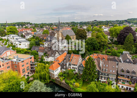 Kettwig, partie sud de la ville, rivière Ruhr à Essen, vieille ville, Banque D'Images