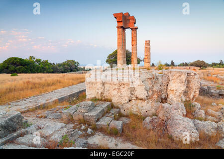 Acropole de Rhodes à Monte Smith sur l'île de Rhodes en Grèce. Banque D'Images