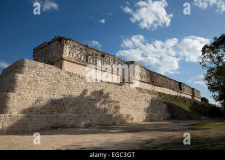 Palais des Gouverneurs, Les ruines mayas à Uxmal, Yucatan, Mexique Banque D'Images