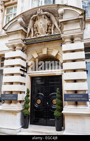 Hall de l'Institut des comptables agréés Moorgate Place City Of London UK Banque D'Images
