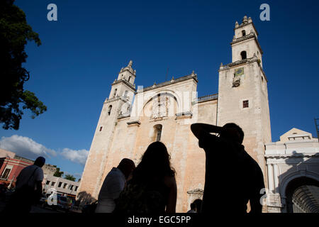 Catedral de San Ildefonso, Merida, Yucatan, Mexique Banque D'Images