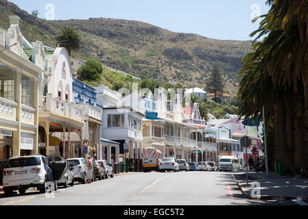 Simon's Town, rue main Western Cape Afrique du Sud emplacement touristique populaire de la base navale et à l'Afrique du Sud Banque D'Images