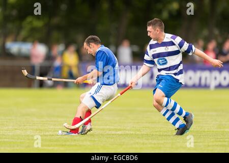 Newtonmore Kyles v Athletic dans la finale de la Coupe 2014 MacAulay a joué à Mossfield, Oban. Newtonmore a gagné. Banque D'Images